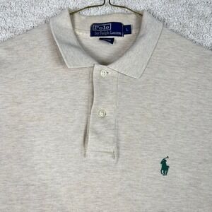 POLO by Ralph Lauren Beige Polo size Large Vintage Preppy Academia